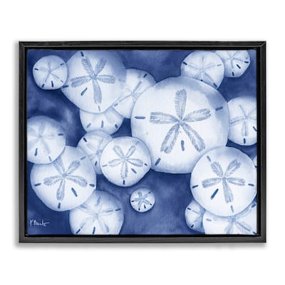 Stupell Watercolor Style Sand Dollars Framed Floater Canvas Wall Art Design By Paul Brent