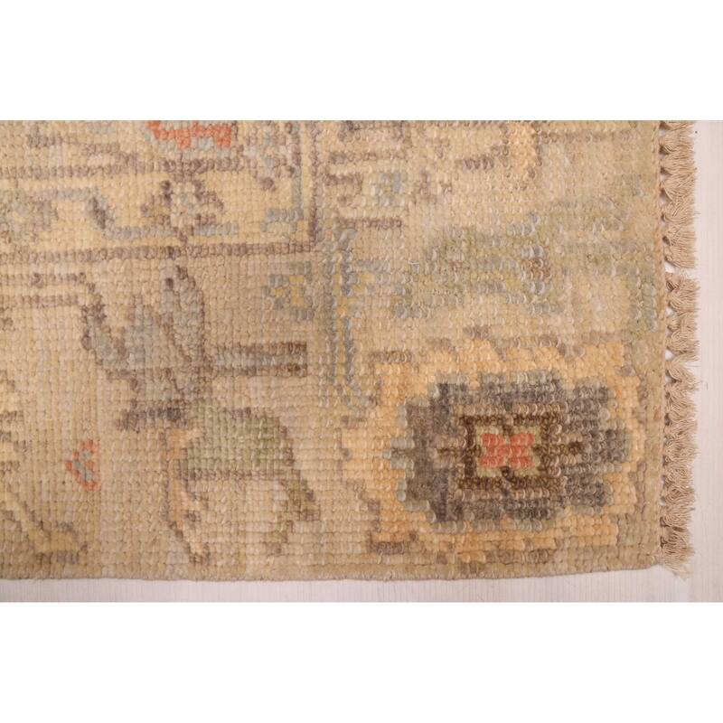 ECARPETGALLERY Hand-knotted Kavya Oushak Light Khaki Wool Rug - 5'11 x 8'11