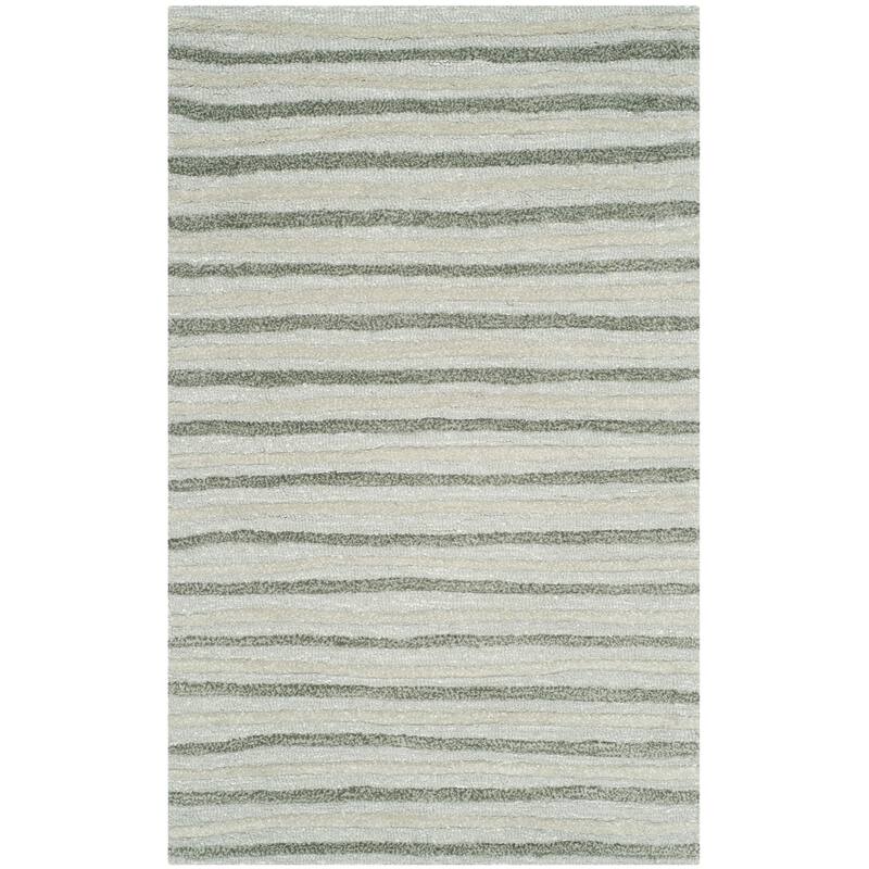 Martha Stewart by SAFAVIEH Hand Drawn Stripe Wool/ Viscose Rug