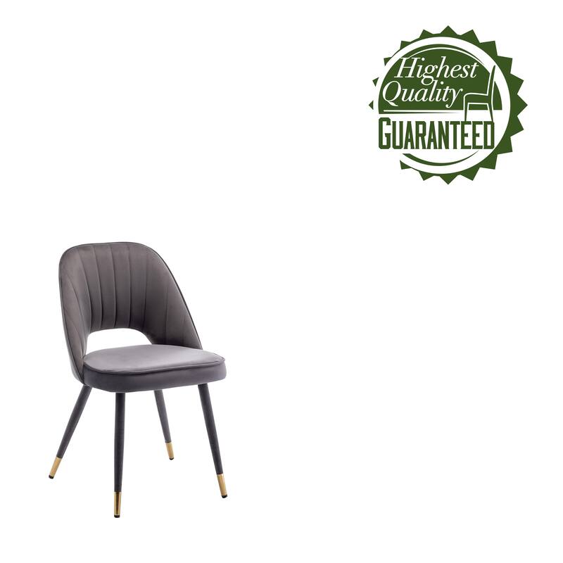 Porthos Home Orel Velvet Dining Chairs with Gold Trim, Set of 2