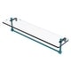 preview thumbnail 28 of 55, Allied Brass 16 Inch Glass Vanity Shelf with Integrated Towel Bar 22 - Glokzin Teal