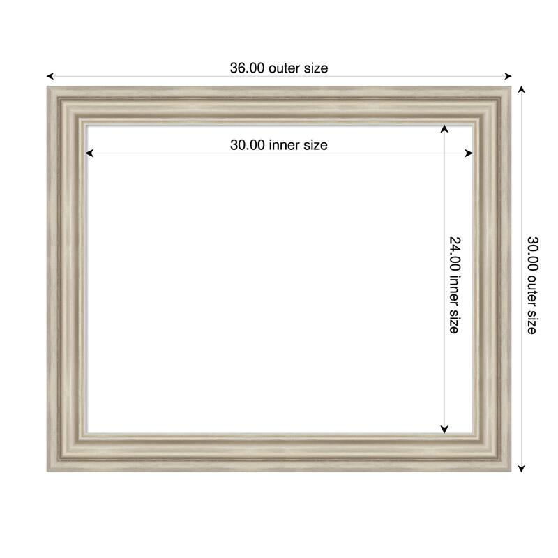 Sierra Framed Dry Erase Magnetic Board - 36 x 30 in - Sierra Silver
