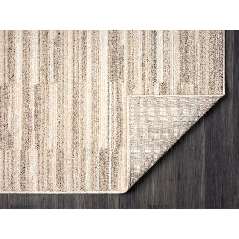 Terra by Obeetee Chelsea Stripes Neutral Rug
