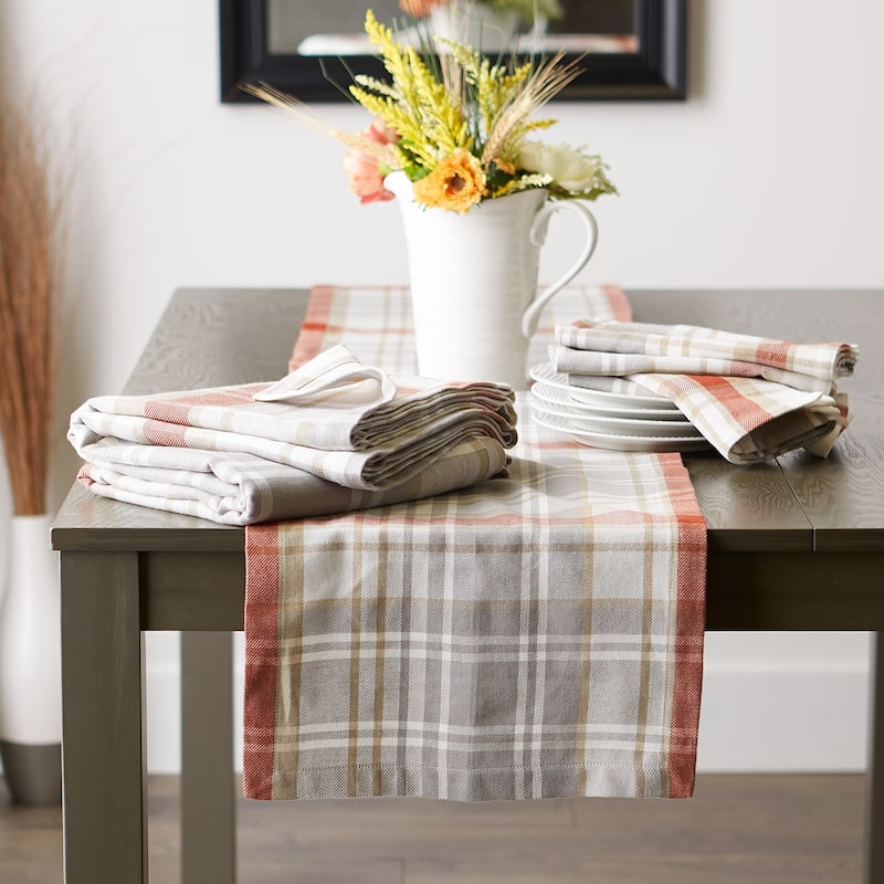 DII Cozy Picnic Plaid Tablecloth