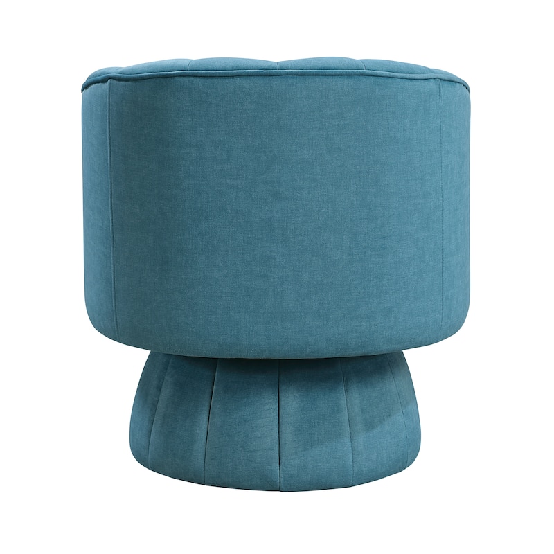 Briar 27.5" Velvet Swivel Chair - 360-Degree Metal Swivel Base