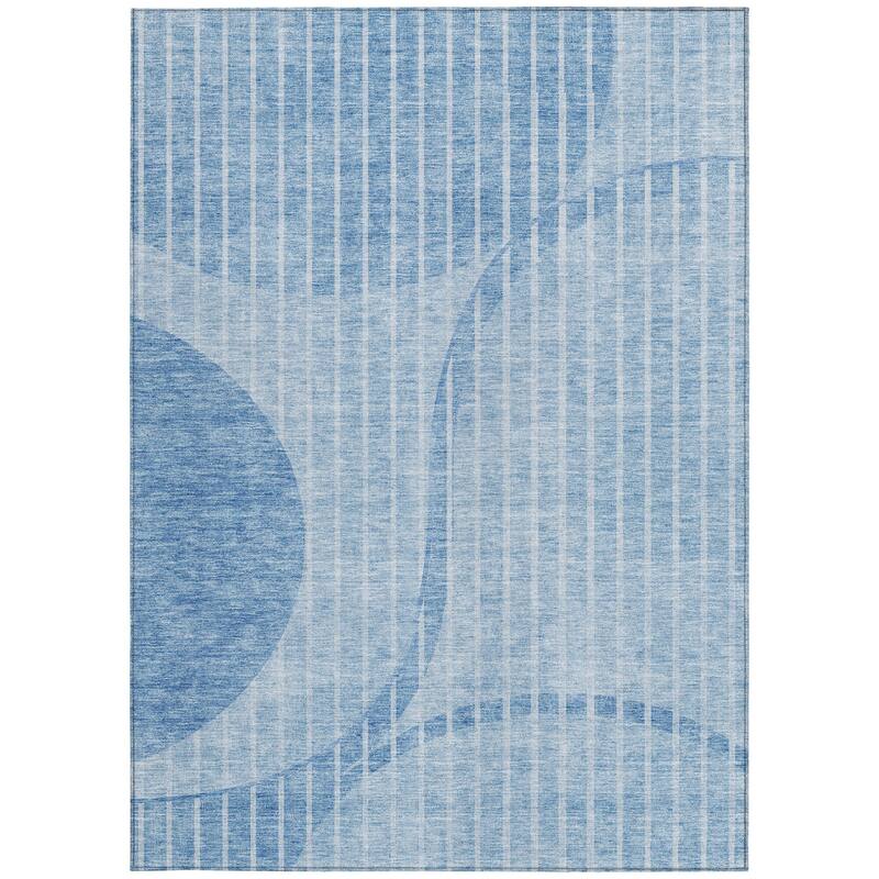 HomeRoots Striped Transitional Rectangle Outdoor Rug