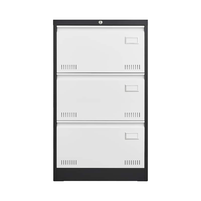 Metal Lateral 3 Drawer File Cabinet with Lock