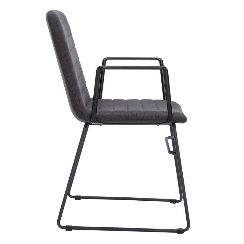 Zylar Ergonomic Guest Chair with Leather, Stainless Steel Base, High-Density Foam, Modern Design for Office or Waiting Room