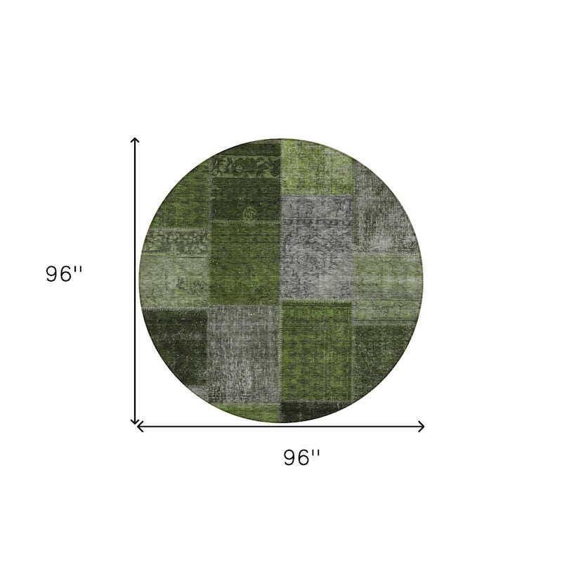 HomeRoots Patchwork Transitional Rectangle Outdoor Rug
