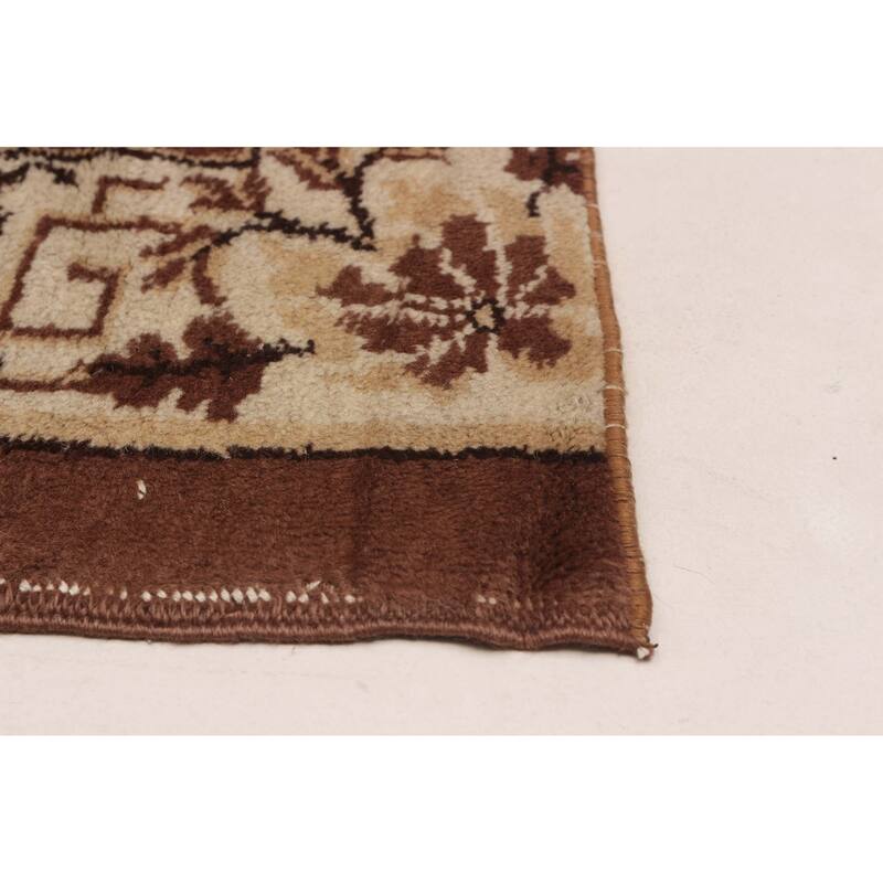 ECARPETGALLERY Hand-knotted Melis Vintage Brown Wool Rug - 5'1 x 7'10