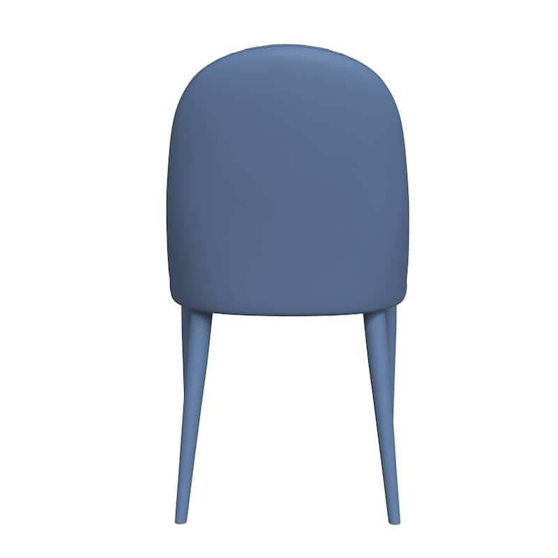 Seville Dining Chair Upholstered in Leather with Iron Legs Set of 4