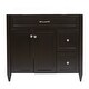 preview thumbnail 4 of 109, Vail 37" Bathroom Vanity with Cultured Marble Top Sink w/ Backsplash in White with White Basin