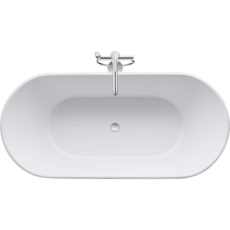 Duravit D-Neo 63" Freestanding Solid Surface Bathtub