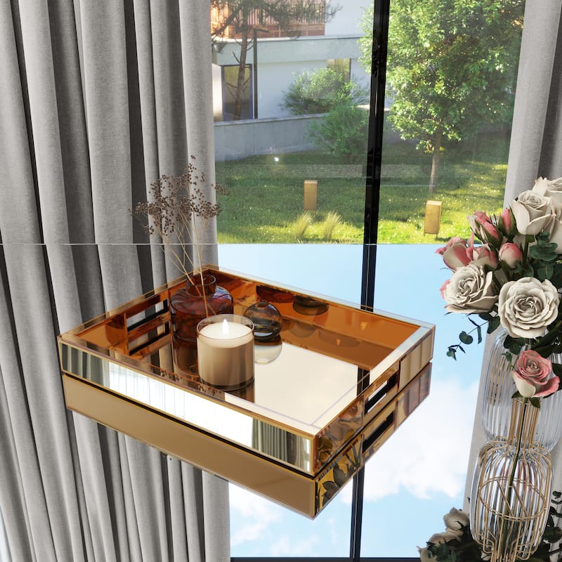 Mirror Glam Tray Decorative Tray