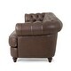 preview thumbnail 16 of 15, Litch Chesterfield Leather Tufted 3 Seater Top Grain Sofa by Christopher Knight Home