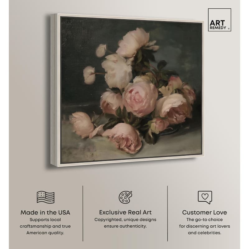 Roses in Shadow II Canvas by Art Remedy