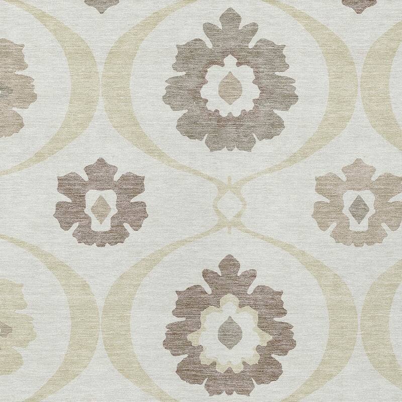 HomeRoots Medallion Transitional Rectangle Outdoor Rug