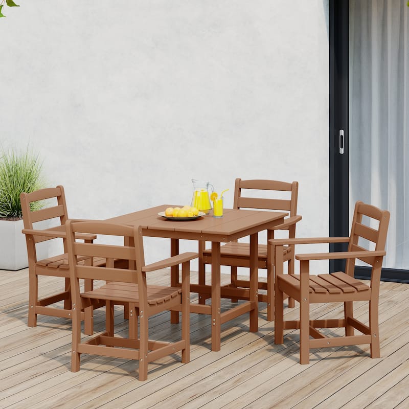 Polytrends Shoreside 5-Piece Arm Chair Dining Set