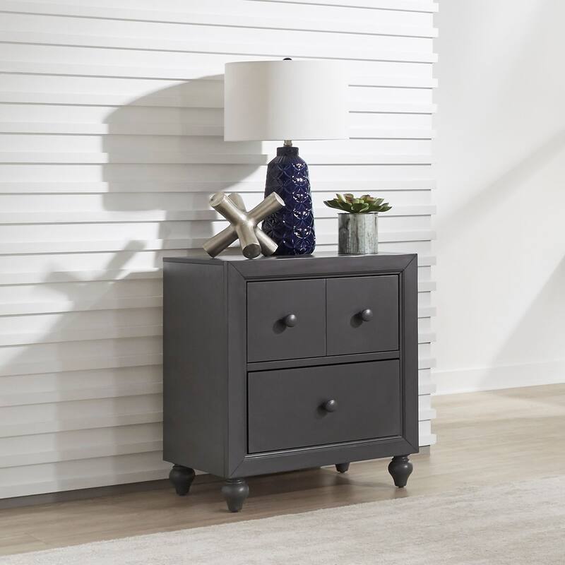 Cottage View Dark Gray Night Stand - 2-drawer