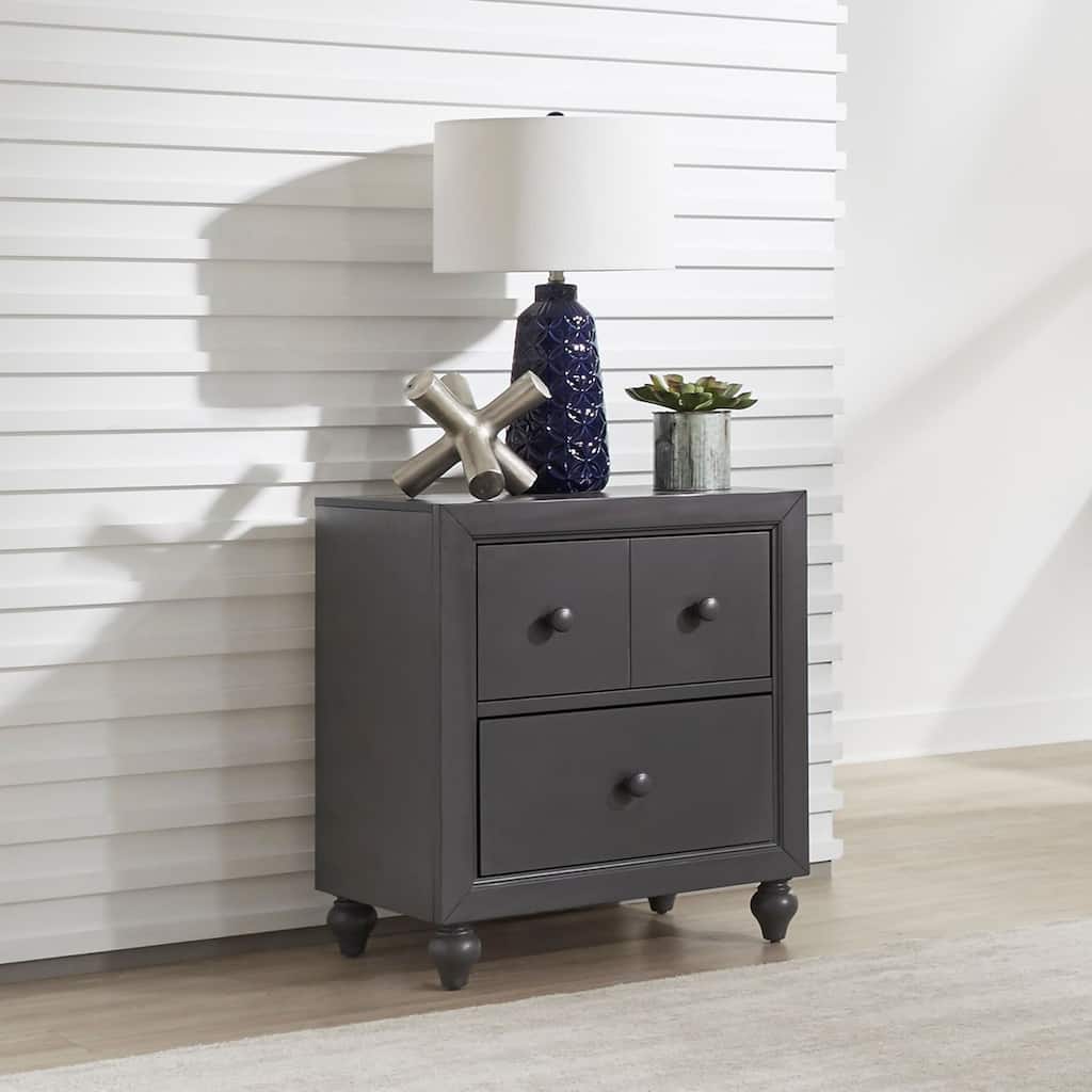 Cottage View Dark Gray Night Stand