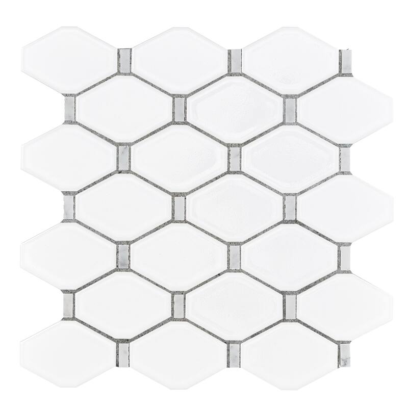 Altair Badajoz Honeycomb Glass Mosaic Floor and Wall Tile