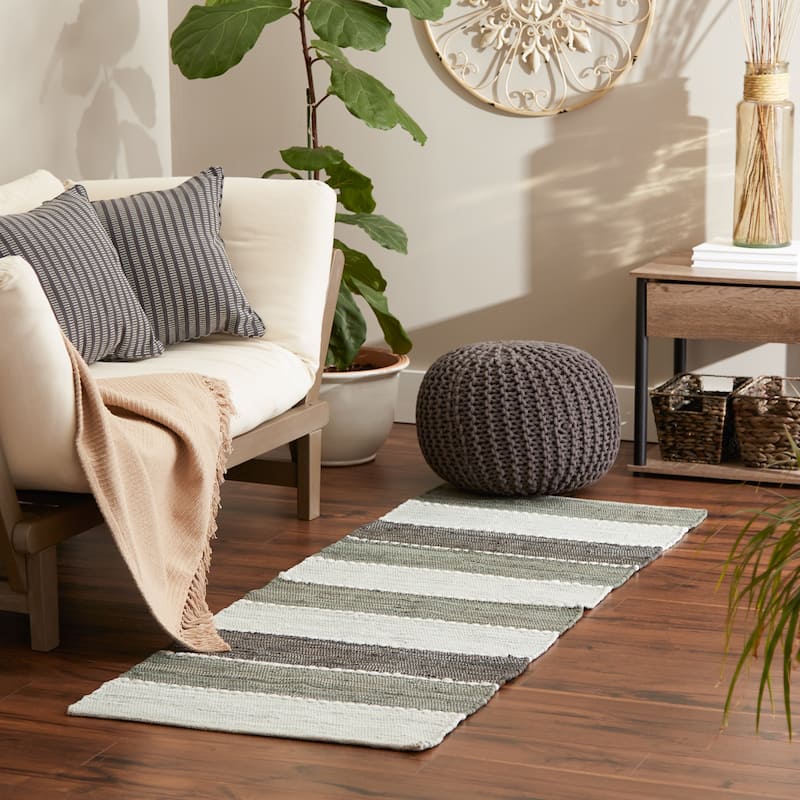 Hand-Loomed Paper Chindi Rug