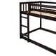 preview thumbnail 8 of 7, Twin over Twin Floor Bunk Bed with Movable Storage Cabinet, Include 4 Storage Drawers and 3 Shelves, Solid Wood Bunkbeds Frame