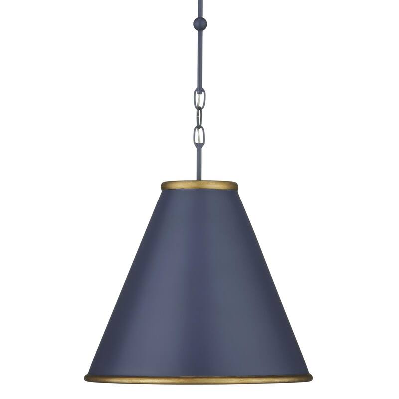 Currey & Company Pierrepont Small Blue Pendant - 18"h x 16"dia