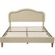 preview thumbnail 29 of 29, Mid-Century Modern Velvet Upholstered LED Bed Frame with Adjustable Height Headboard,No Box Spring Needed,Easy Assembly
