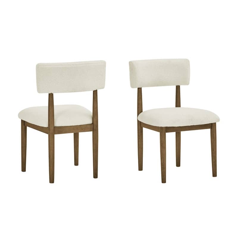 Darla 5Pc 70"W Rectangular Walnut Oak Geometric Cross Base Dining Set