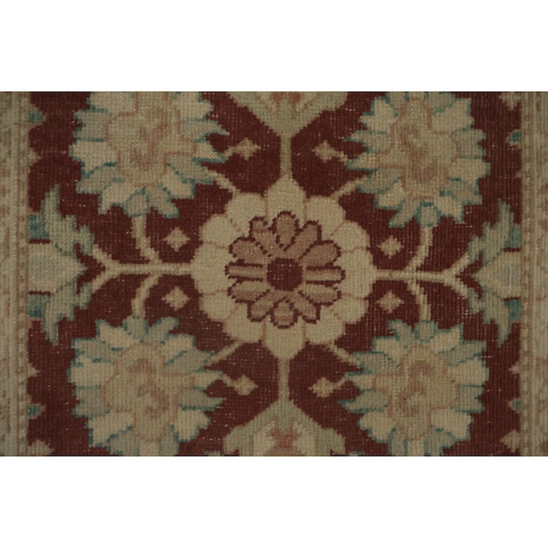 Hand Knotted Oriental 100% Wool Carpet Traditional All-Over Brown Ziegler Area Rug - 3' 10'' X 2' 0''