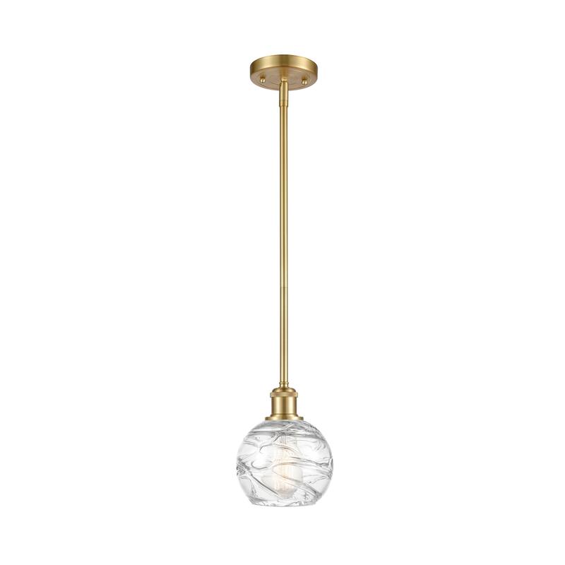 Innovations Lighting Athens Deco Swirl - 1 Light 6" Stem Hung Mini Pendant - Satin Gold