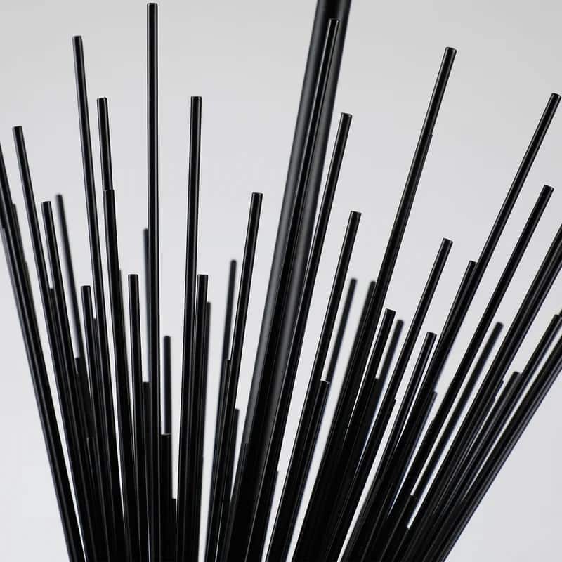 1 Light Sleek Metal Radiating Quills Pendant Lamp Spike Small Chandelier