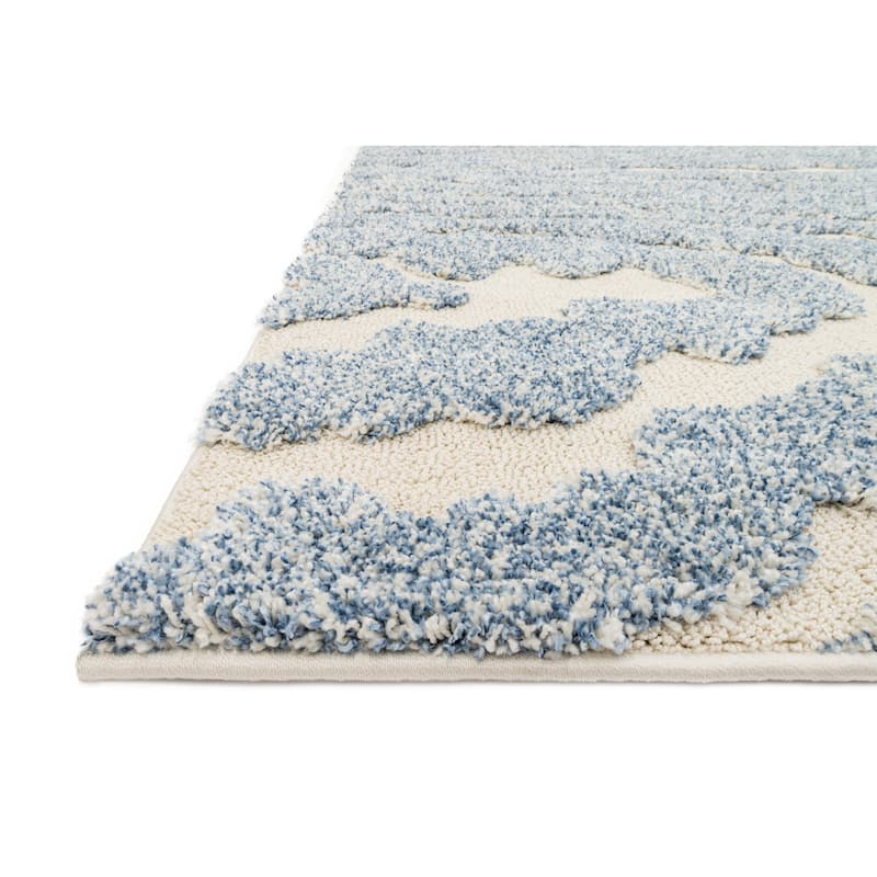 Alexander Home Julian Abstract Wave Plush Shag Area Rug