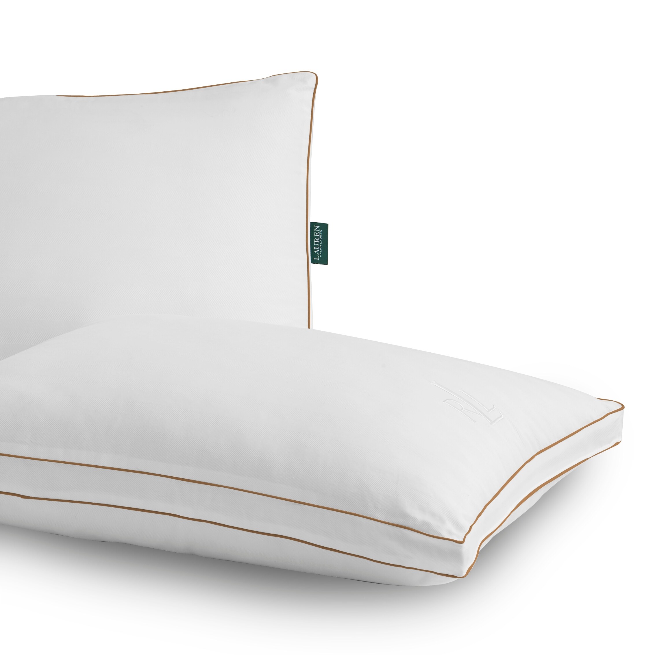 Lauren Ralph Lauren Lawton Firm Density Pillow - White/Camel Cord - On Sale  - Overstock - 30951527