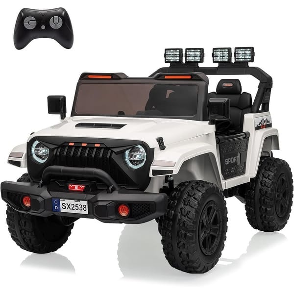 slide 2 of 36, 24V Kids Electric Ride-On Car, 2-Seater 4WD White
