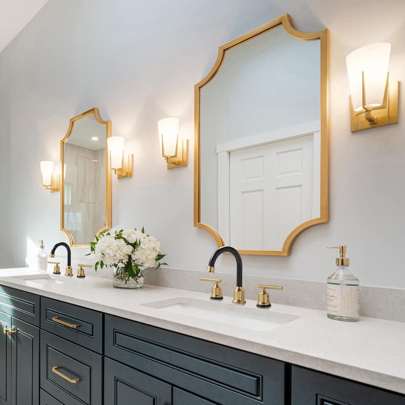 WOWOW 8 in. Widespread Double-Handle Bathroom Faucet with Drain Kit