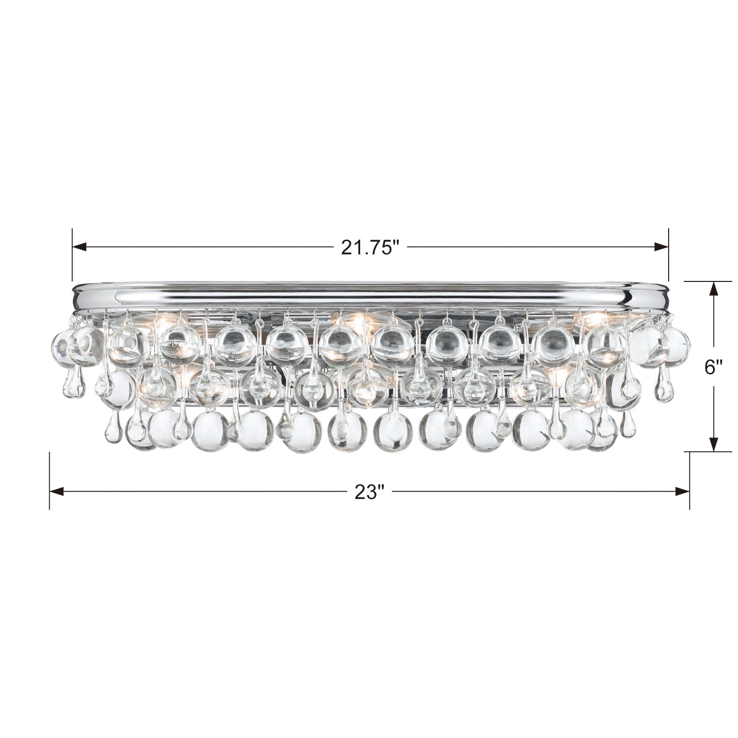 Shop Calypso 6 Light Chrome Vanity Light 23 W X 6 H X 6 D Overstock 11935239