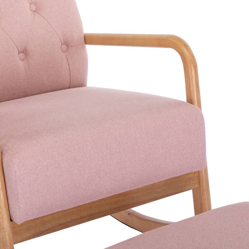 Rocking Armchair With Ottoman for Living Room