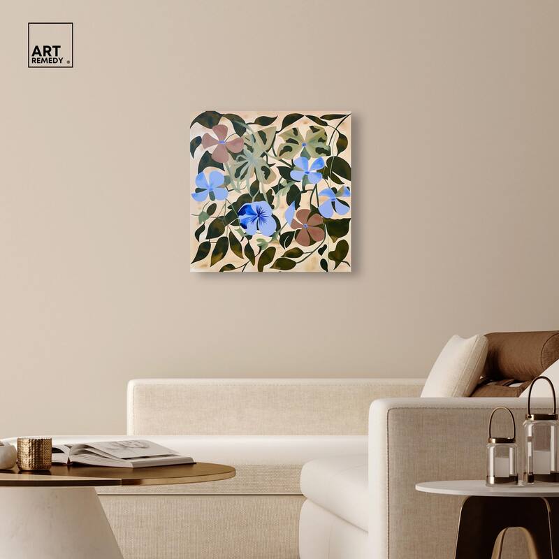 Rhythmic Blooms Canvas by Art Remedy, Gallery Wrapped