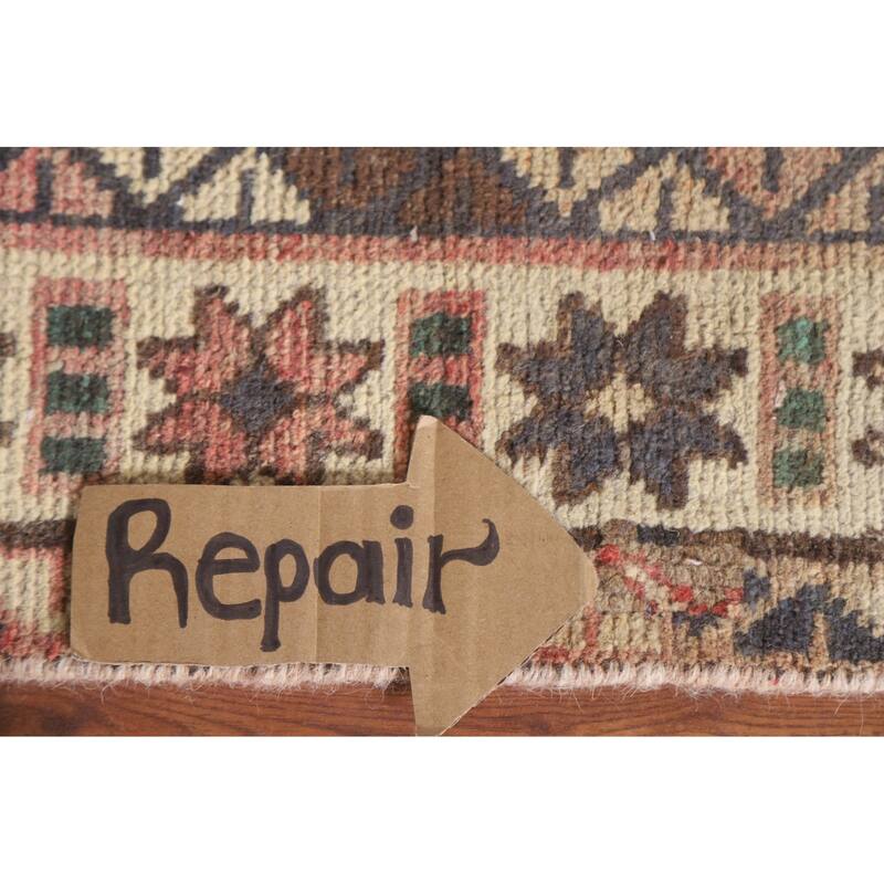 Hand Knotted Oriental 100% Wool Carpet Traditional Geometric Pink Balouch Area Rug - 7' 8'' X 4' 1''