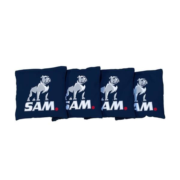 slide 2 of 2, Samford Blue Cornhole Bags All-Weather Resin Filled