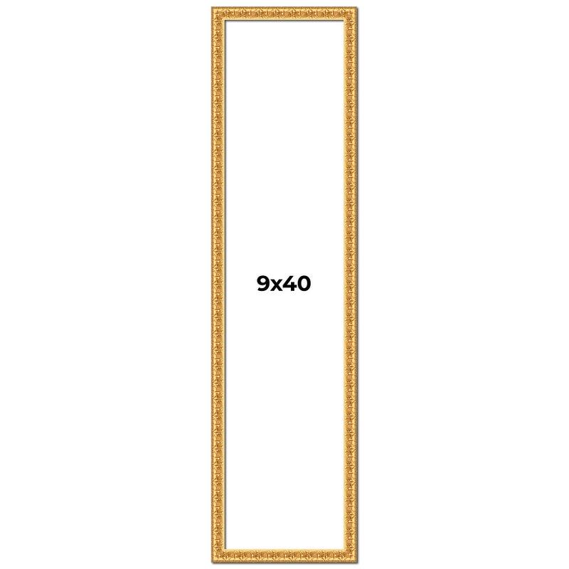 9x40 Frame Gold Real Wood Picture Frame Width 1 inches | Interior