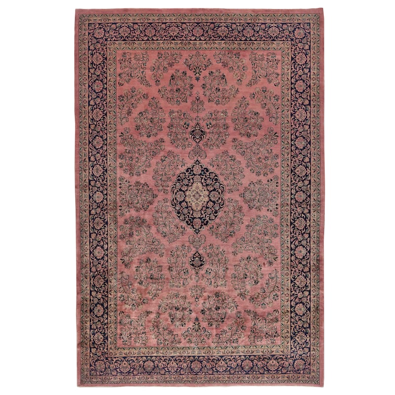 EXQUISITE RUGS ONE-OF-A-KIND Super Fine Sarouk Hand Knotted Terracota Rug - 8'4"x12'2"