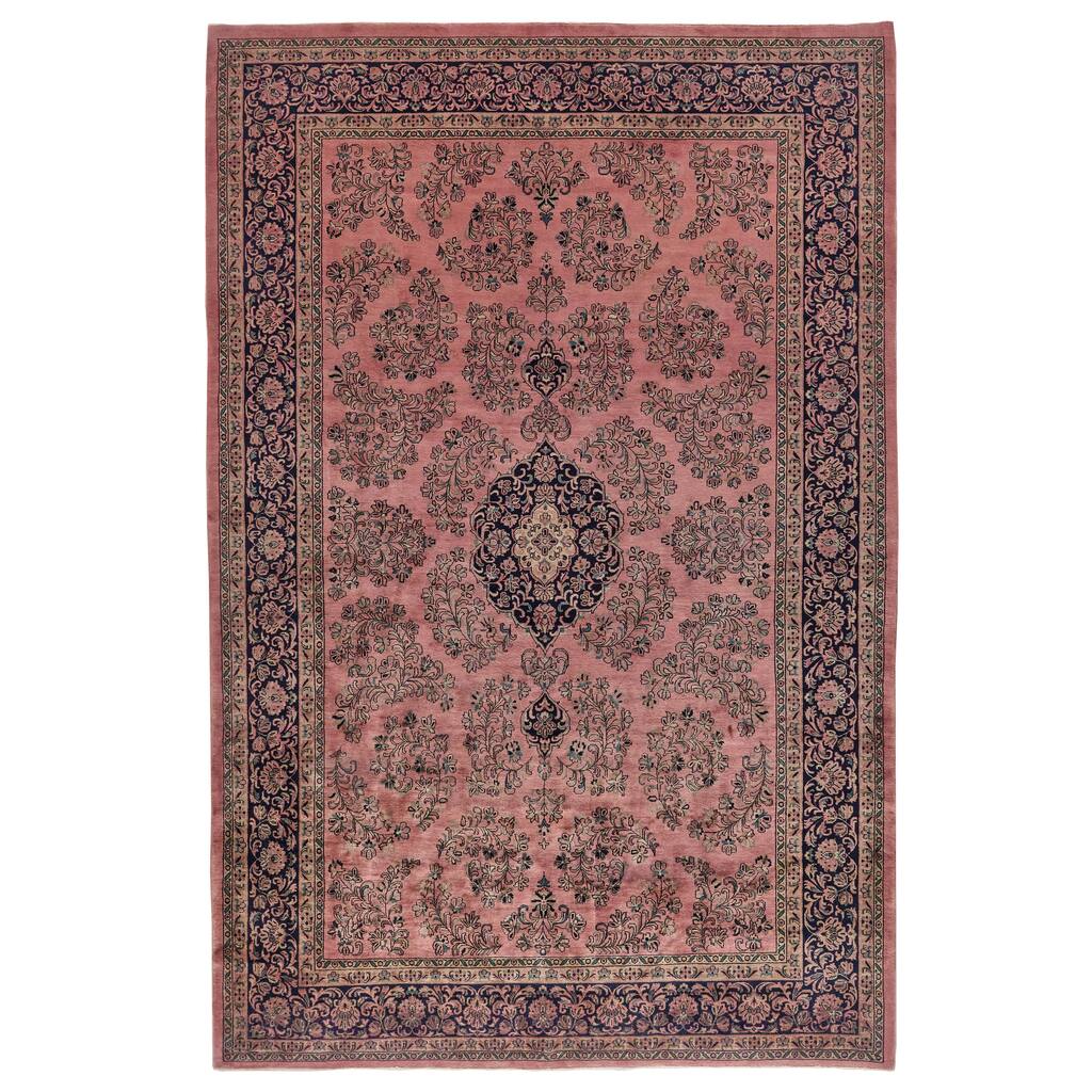 EXQUISITE RUGS ONE-OF-A-KIND Super Fine Sarouk Hand Knotted Terracota Rug - 8'4"x12'2"