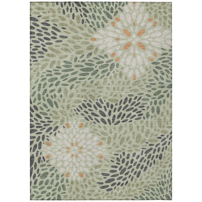 Machine Washable Indoor/ Outdoor Modern Genoa Chantille Rug