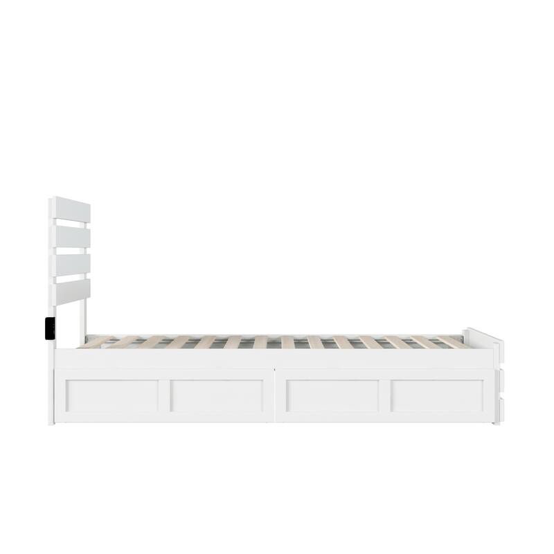 Oxford Bed with Footboard and USB Turbo Charger and 2 Storage Drawers