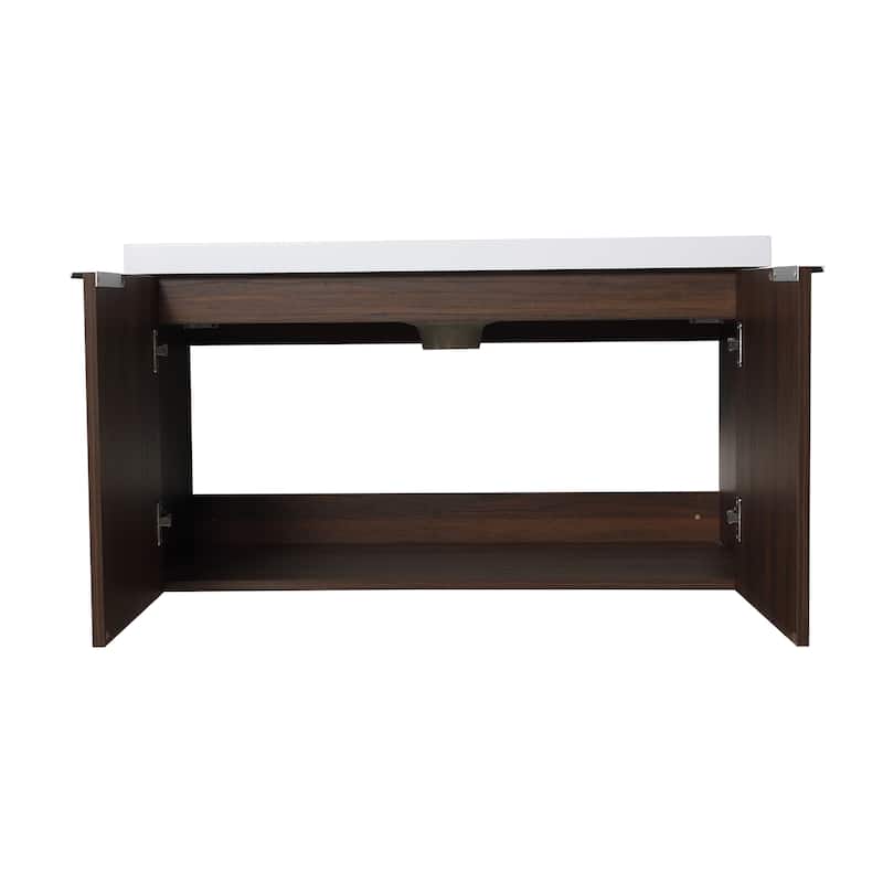 Beingnext 24"/30"/36" Bathroom Vanity with Sink, Floating Bathroom Vanity with 2 Soft Close Doors