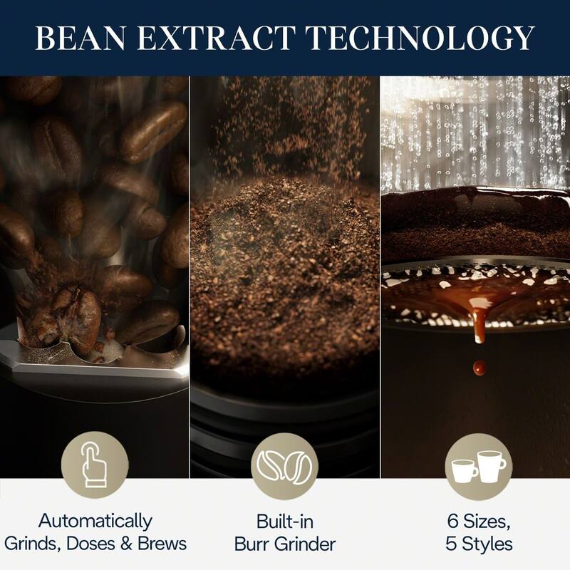 De'Longhi TrueBrew Automatic Single-Serve Drip Coffee Maker with Built-In Grinder and Bean Extract Technology