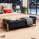 preview thumbnail 17 of 15, 66" Storage Bench King Size End of Bed with Double Lids and Gold Legs